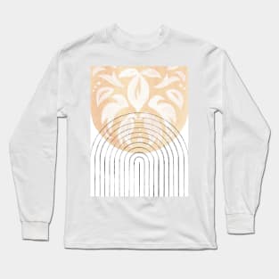 Neutral pastel botanical arch Long Sleeve T-Shirt